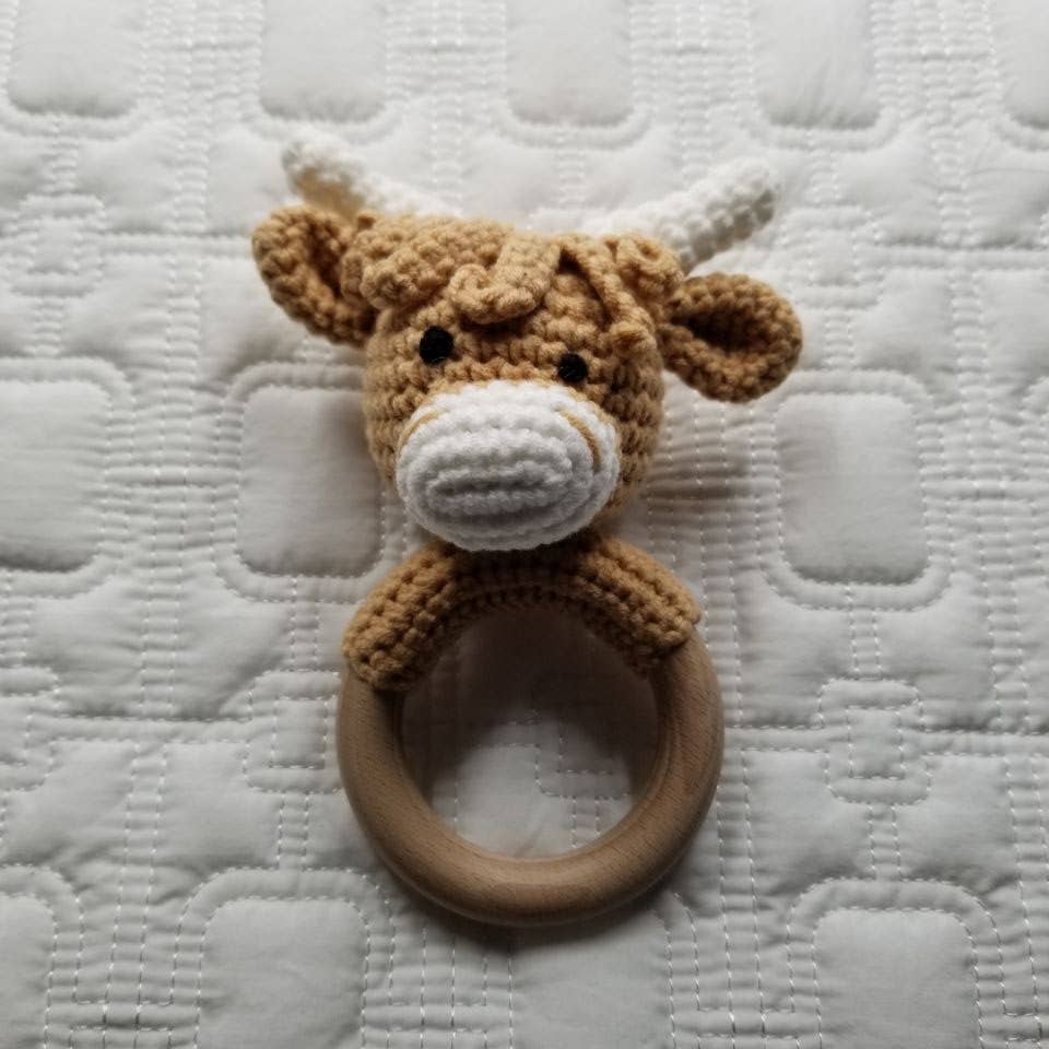 Hand Crochet Rattle | Highland Cow