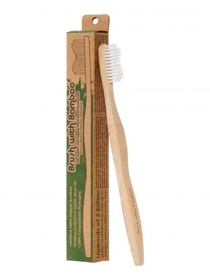 Soft Adult Toothbrush | 100% Plant-Based & Compostable | Brush With Bamboo