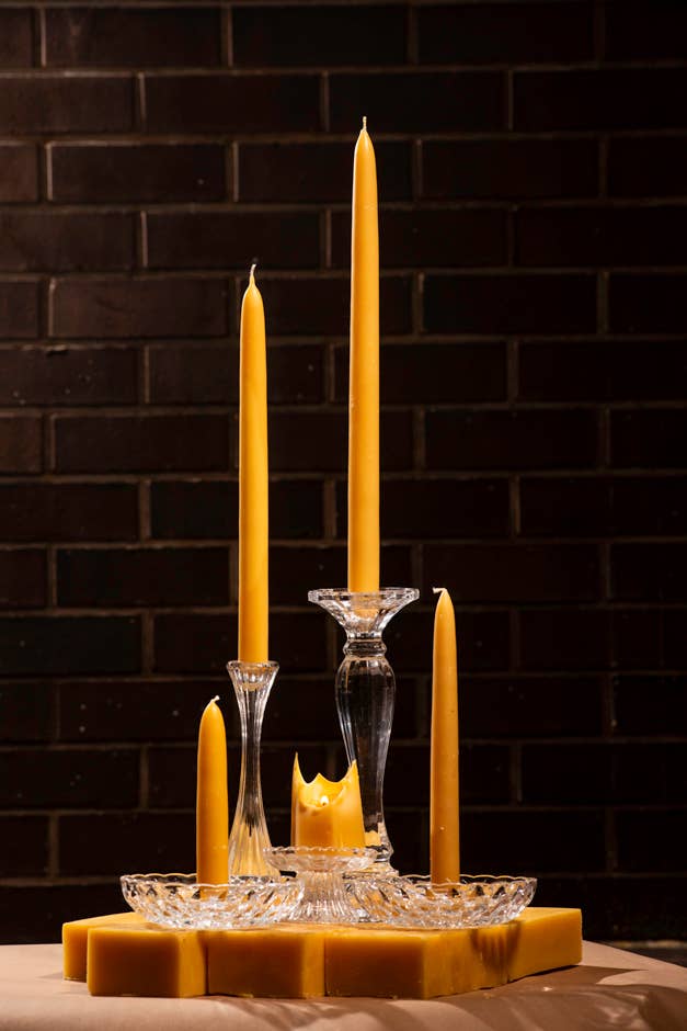 Classic Beeswax Candlesticks | Tapered Hand-dipped Candles