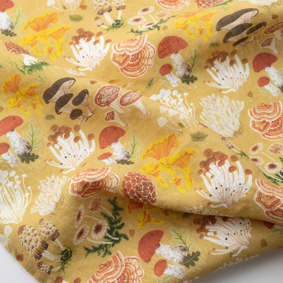 LINEN TEA TOWEL | MUSHROOMS