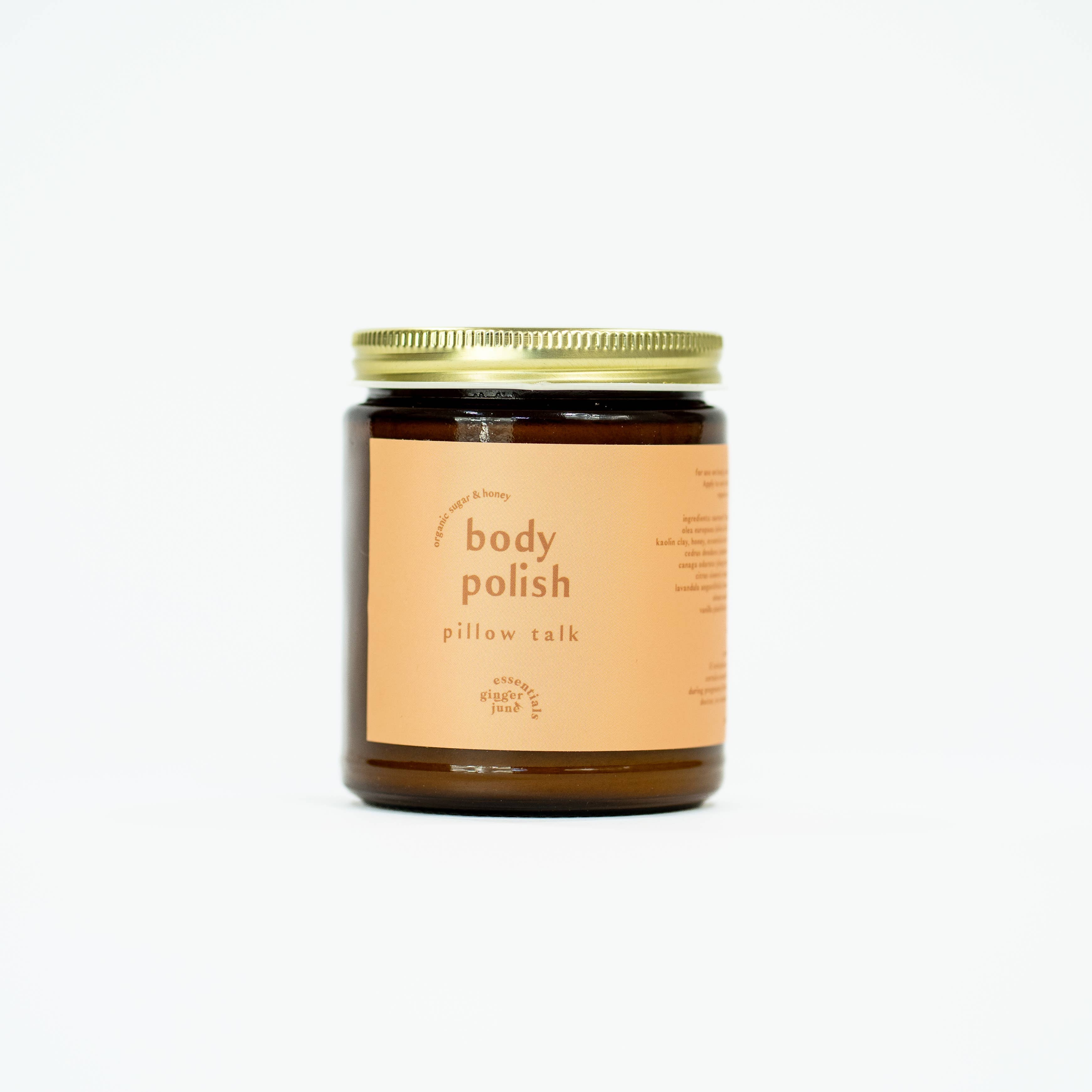 Body Polish PILLOW TALK Rose, Jasmine & Amber Botanical Scrub | Ginger June