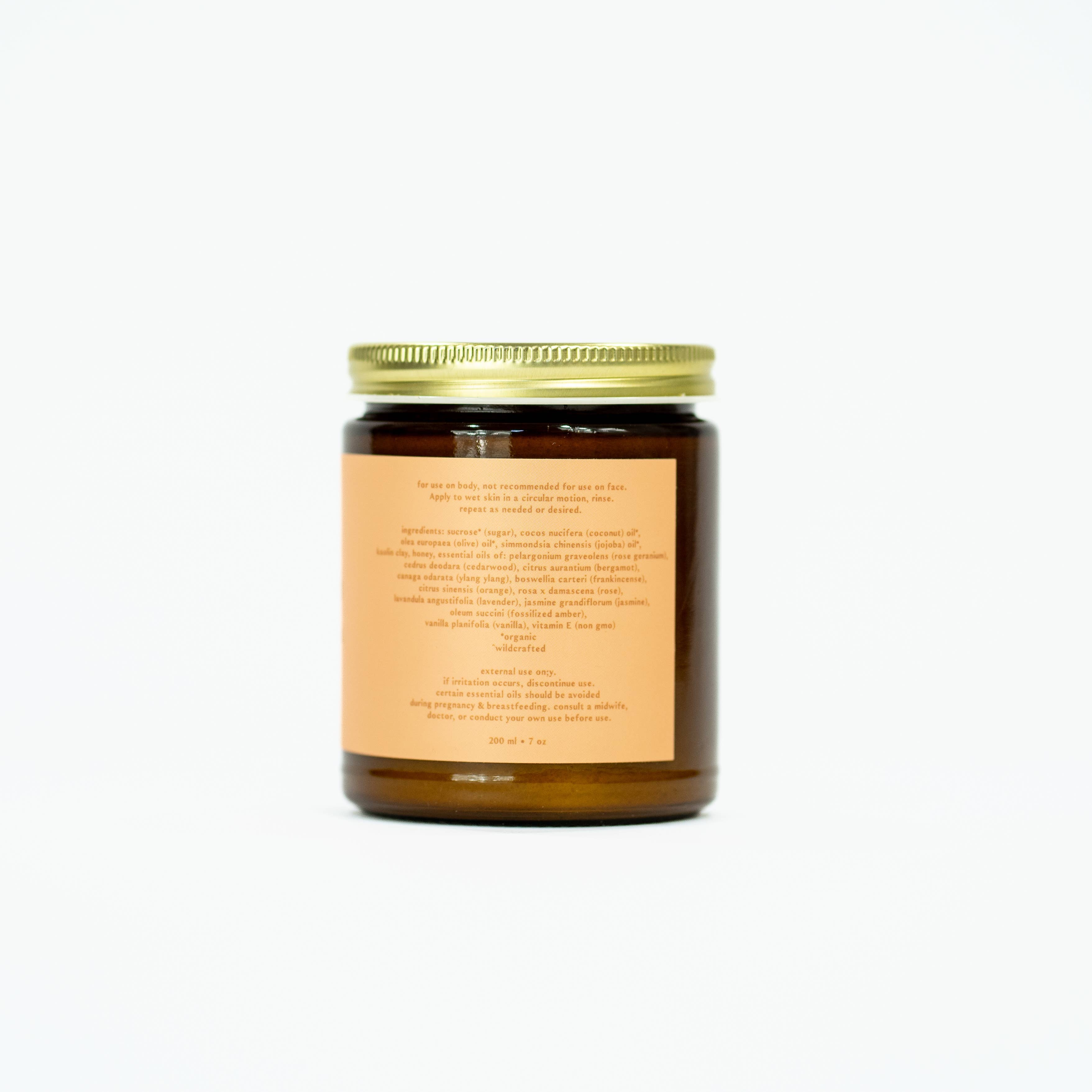 Body Polish PILLOW TALK Rose, Jasmine & Amber Botanical Scrub | Ginger June