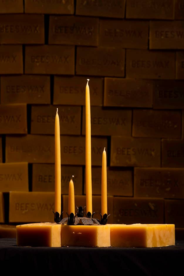 Slim Beeswax Candlestick | Meditation & Ritual