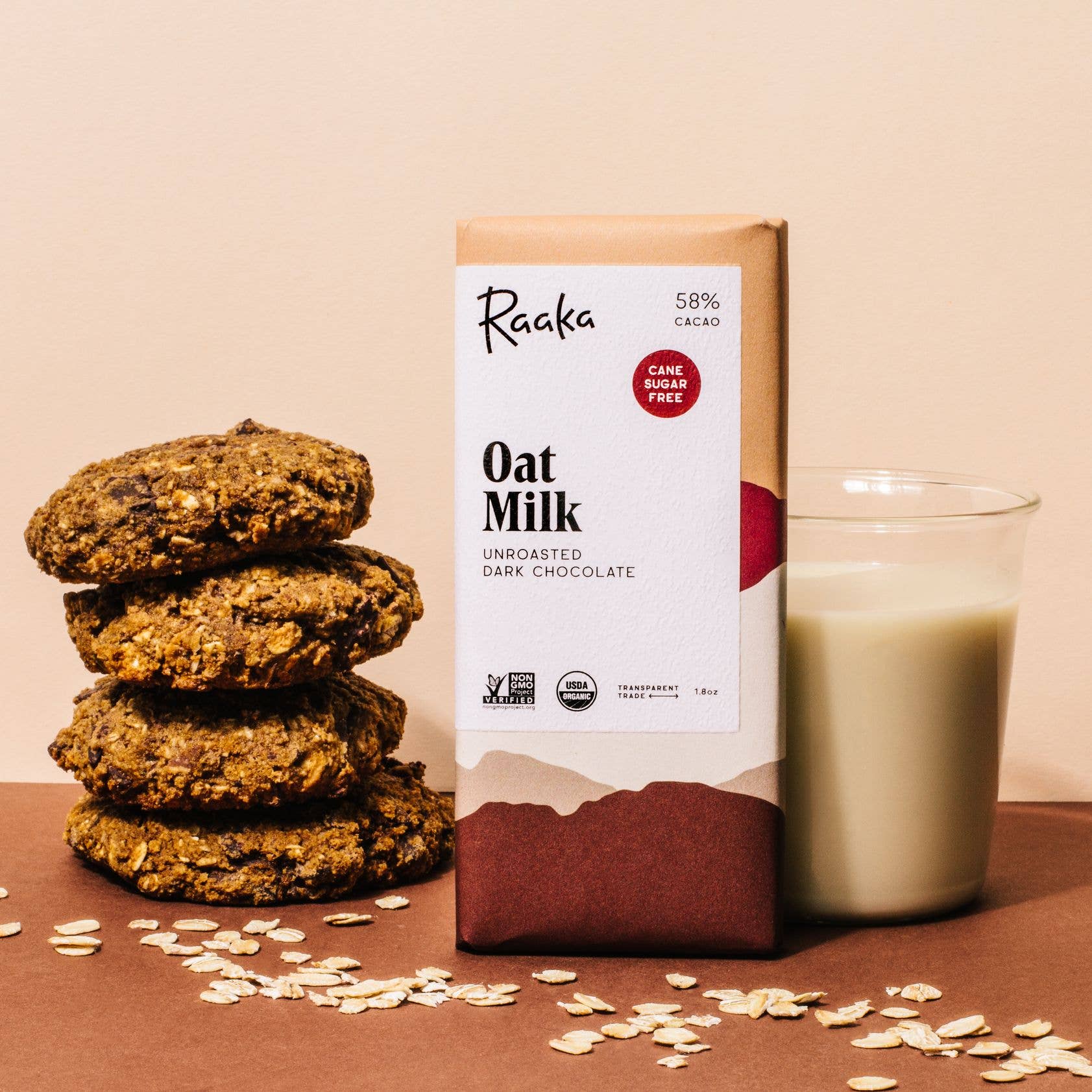 58% Oat Milk Chocolate Bar | Raaka Chocolate