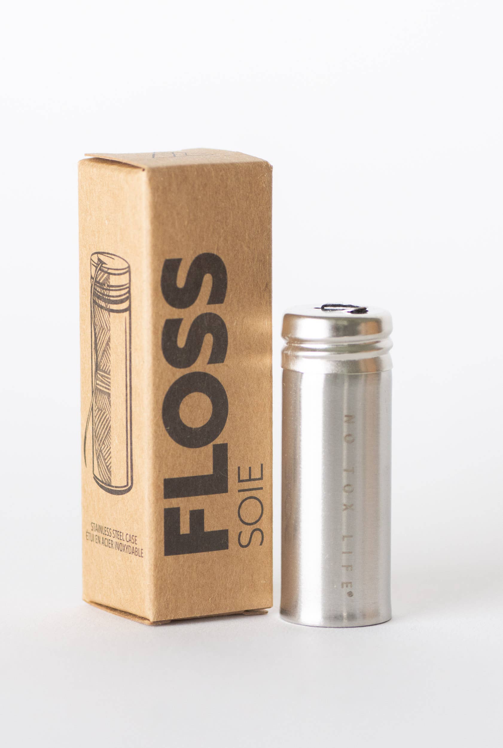 Charcoal Floss in Steel Holder