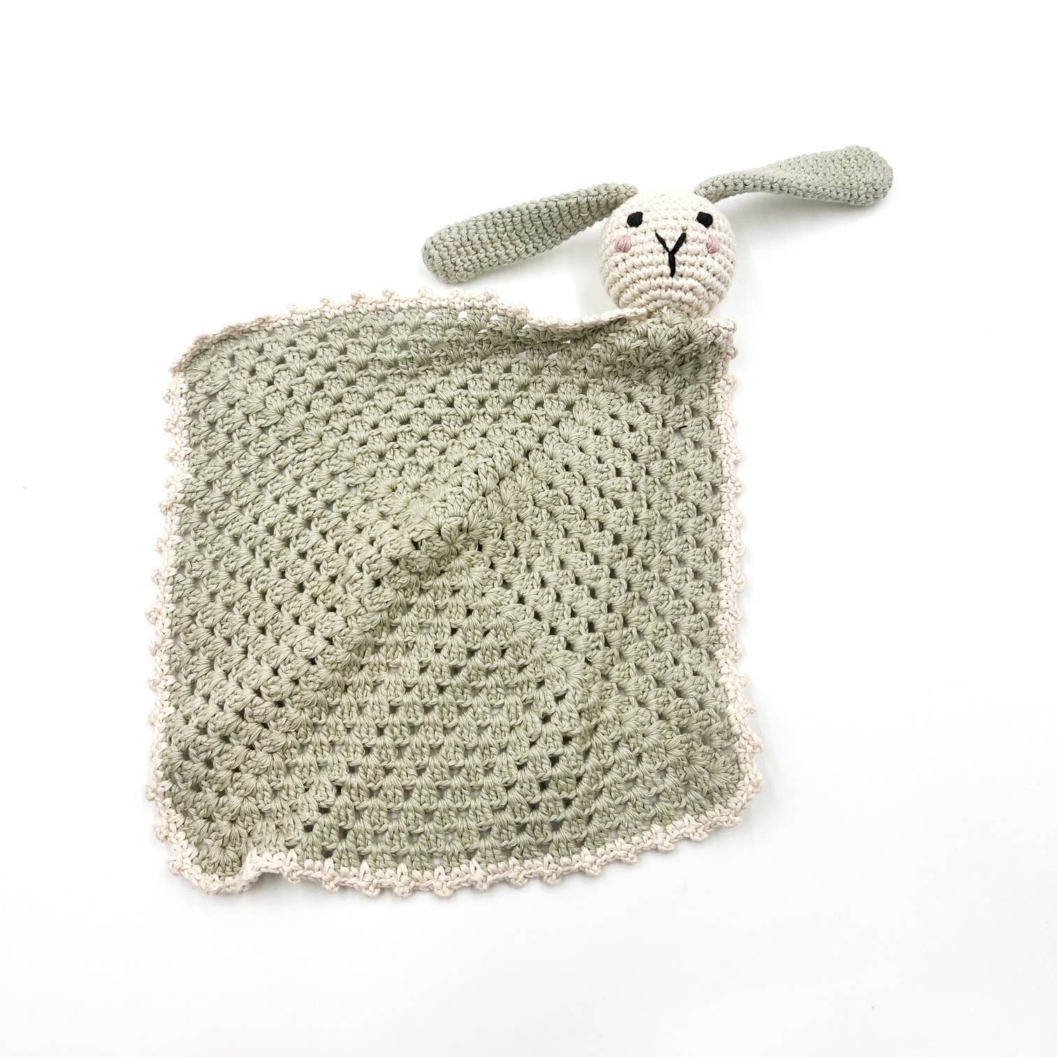 Sleepy Bunny Lovey - Organic Cotton Soother | Pebble