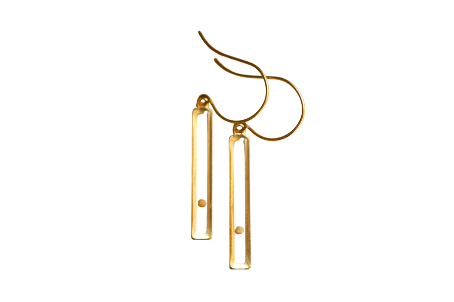 Slim Bar Mustard Seed Earring