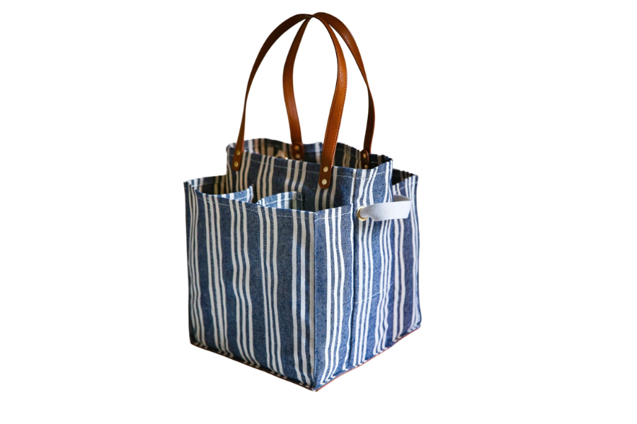 Multi-Pocket Canvas Market Tote - Thumbnail 2