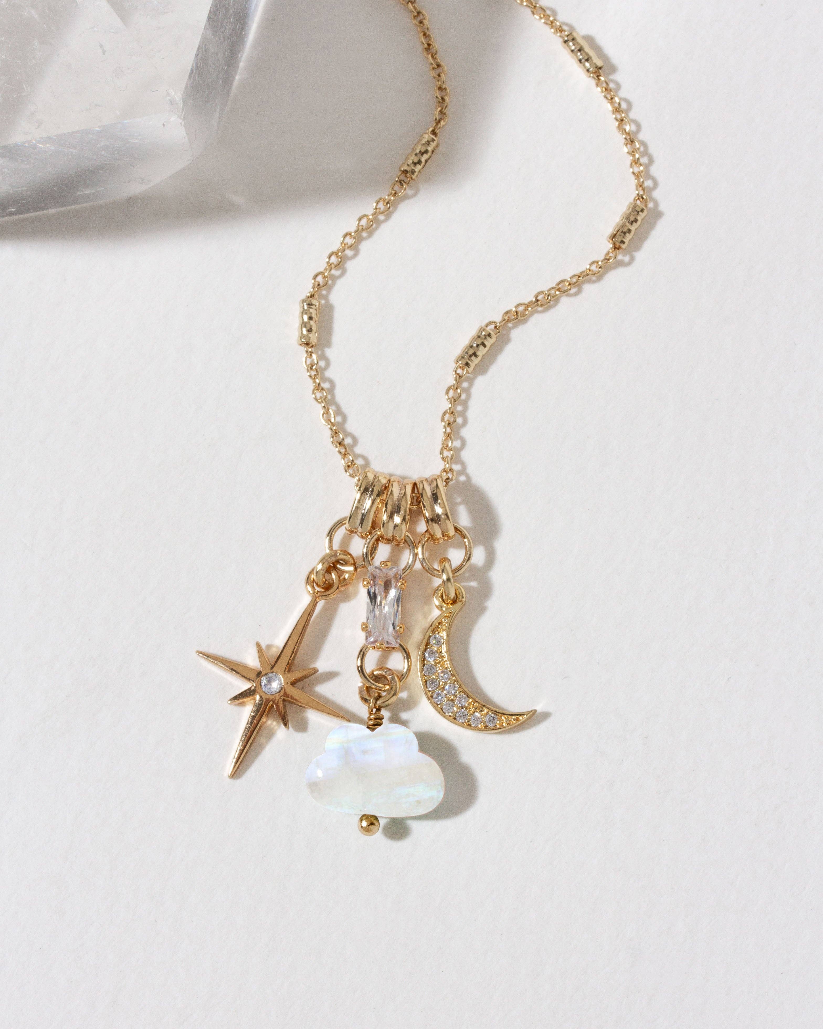 Cloud Nine Charm Necklace | Moonstone
