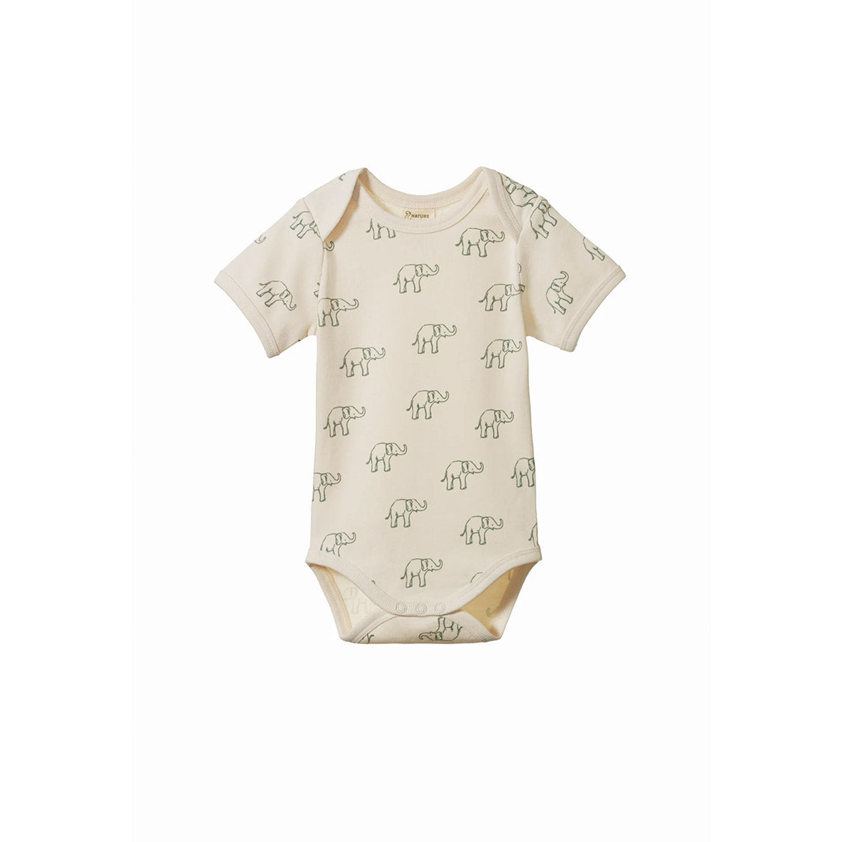 Short Sleeve Bodysuit - Elephant Print