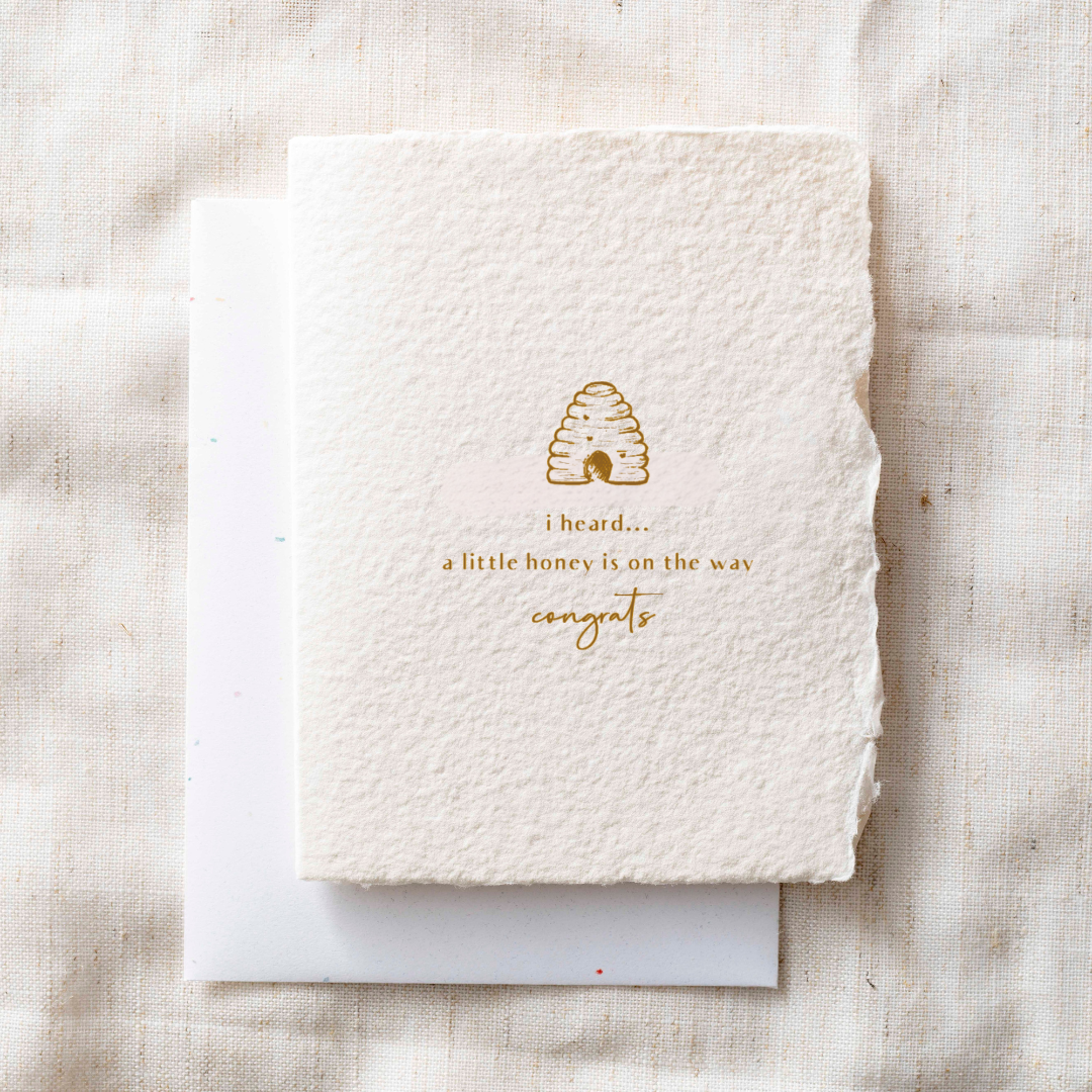 A Little Honey On The Way | Baby Greeting Card
