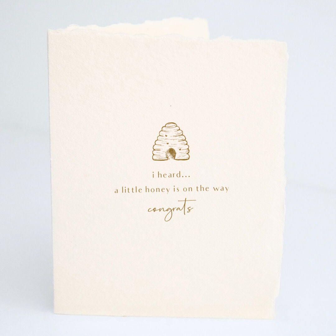 A Little Honey On The Way | Baby Greeting Card