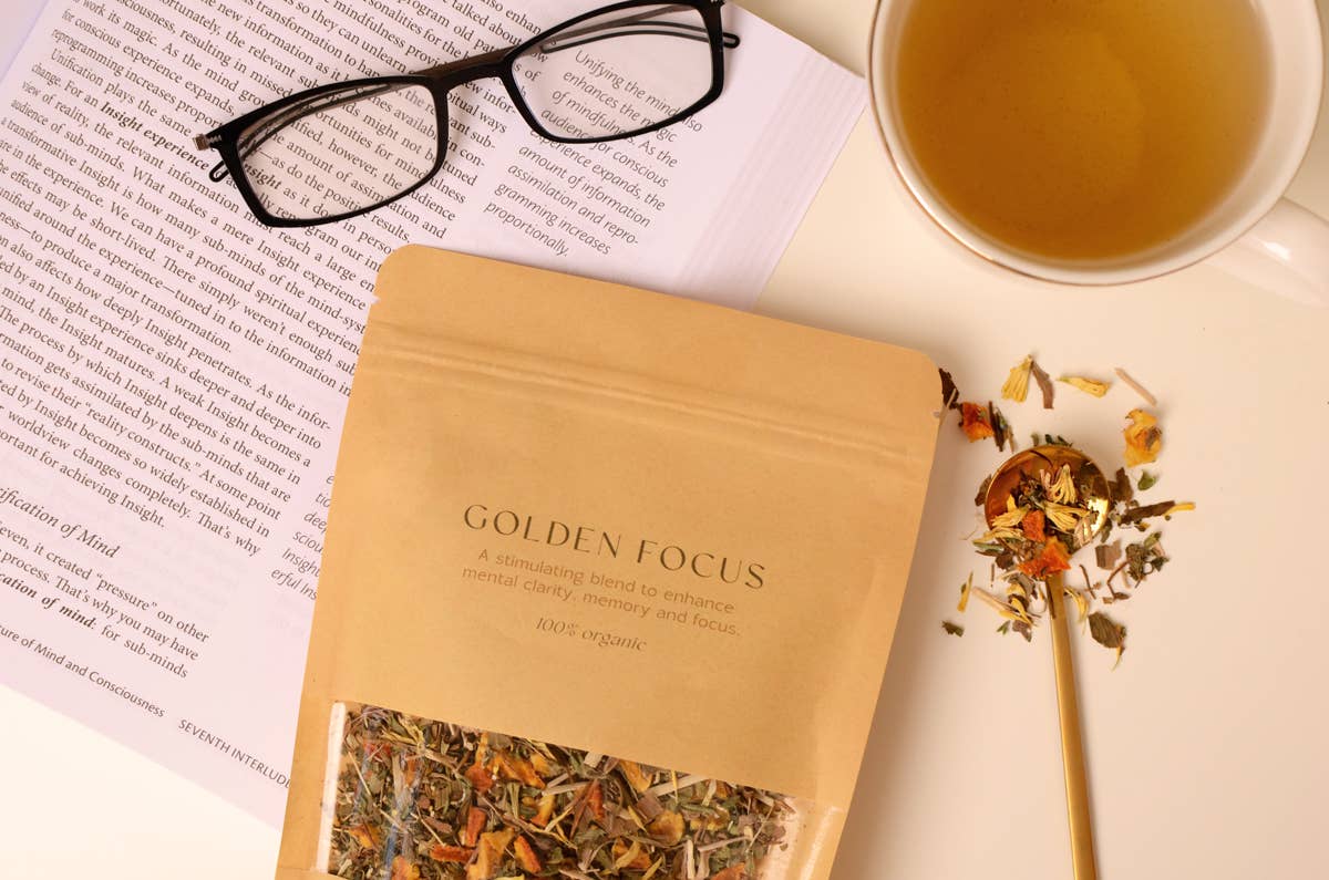 Golden Focus Tea | Brain Booster | Mental Clarity Memory Support