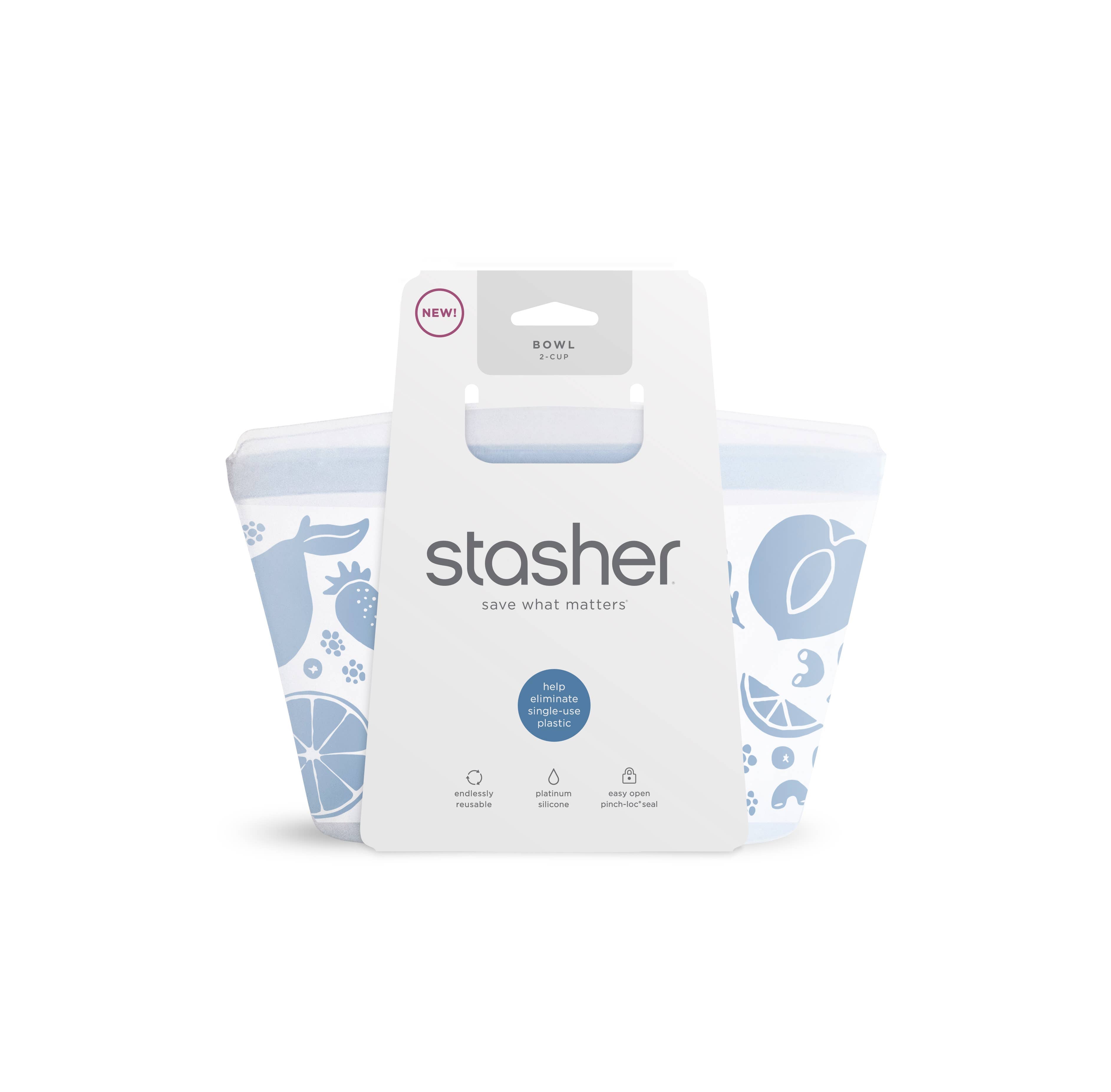 Stasher Bowl – 2 Cup Reusable Silicone Food Container