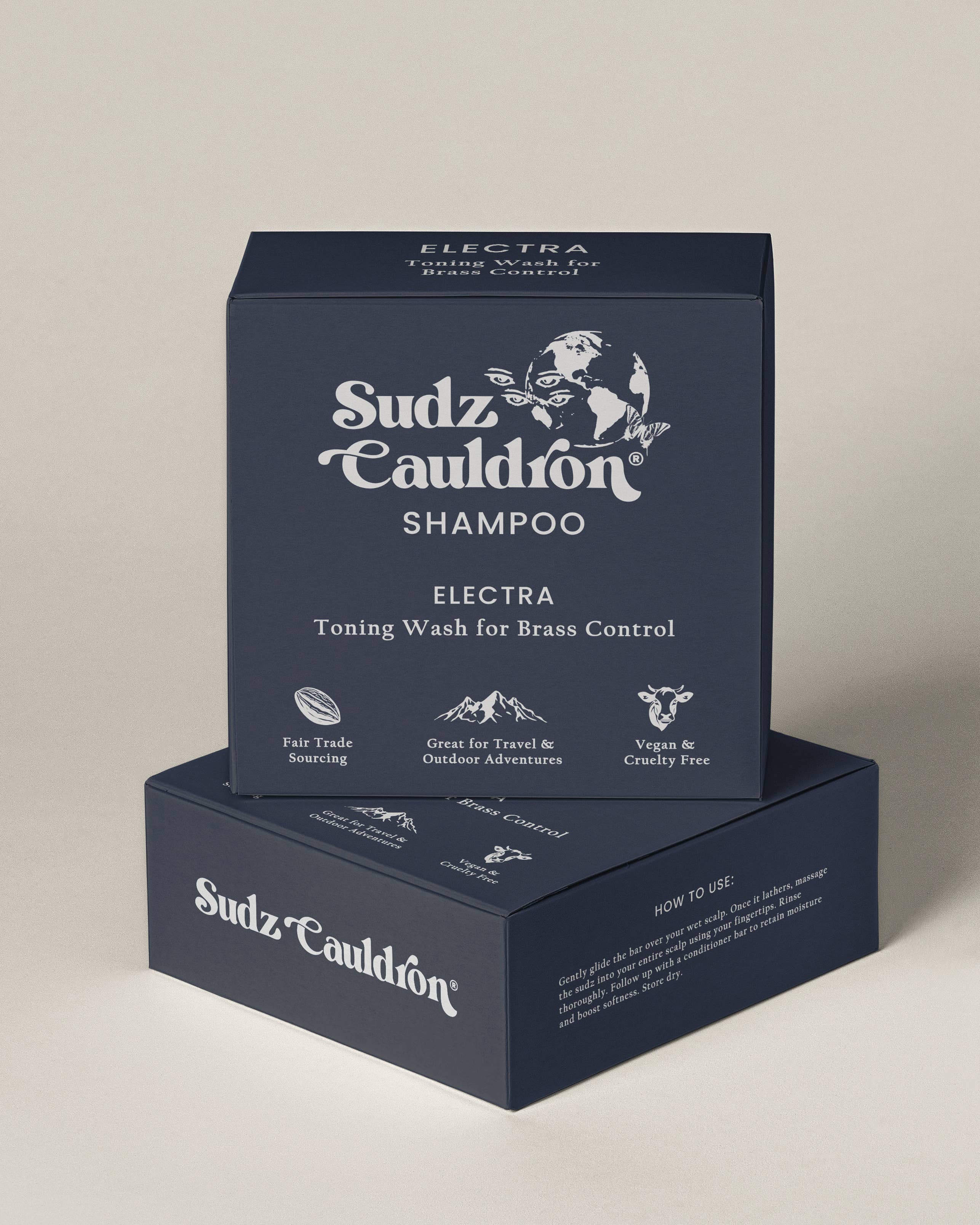 Electra Toning Shampoo Bar for Blonde, Silver & Highlighted Hair | Sudz Cauldron