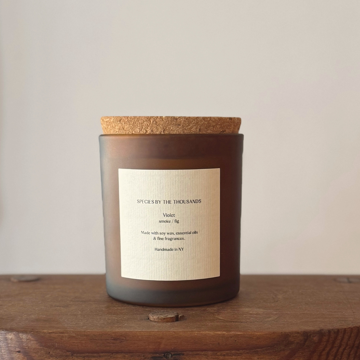 Handcrafted Soy Candle | Violet, Smoke + Fig