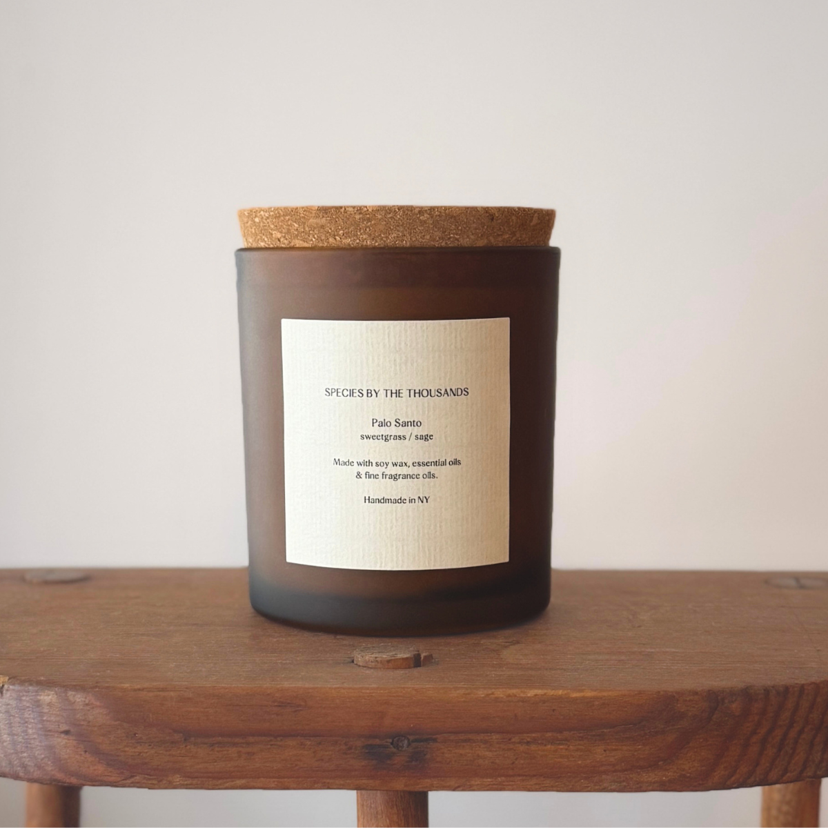 Handcrafted Soy Candle | Palo Santo + Sweetgrass + Sage