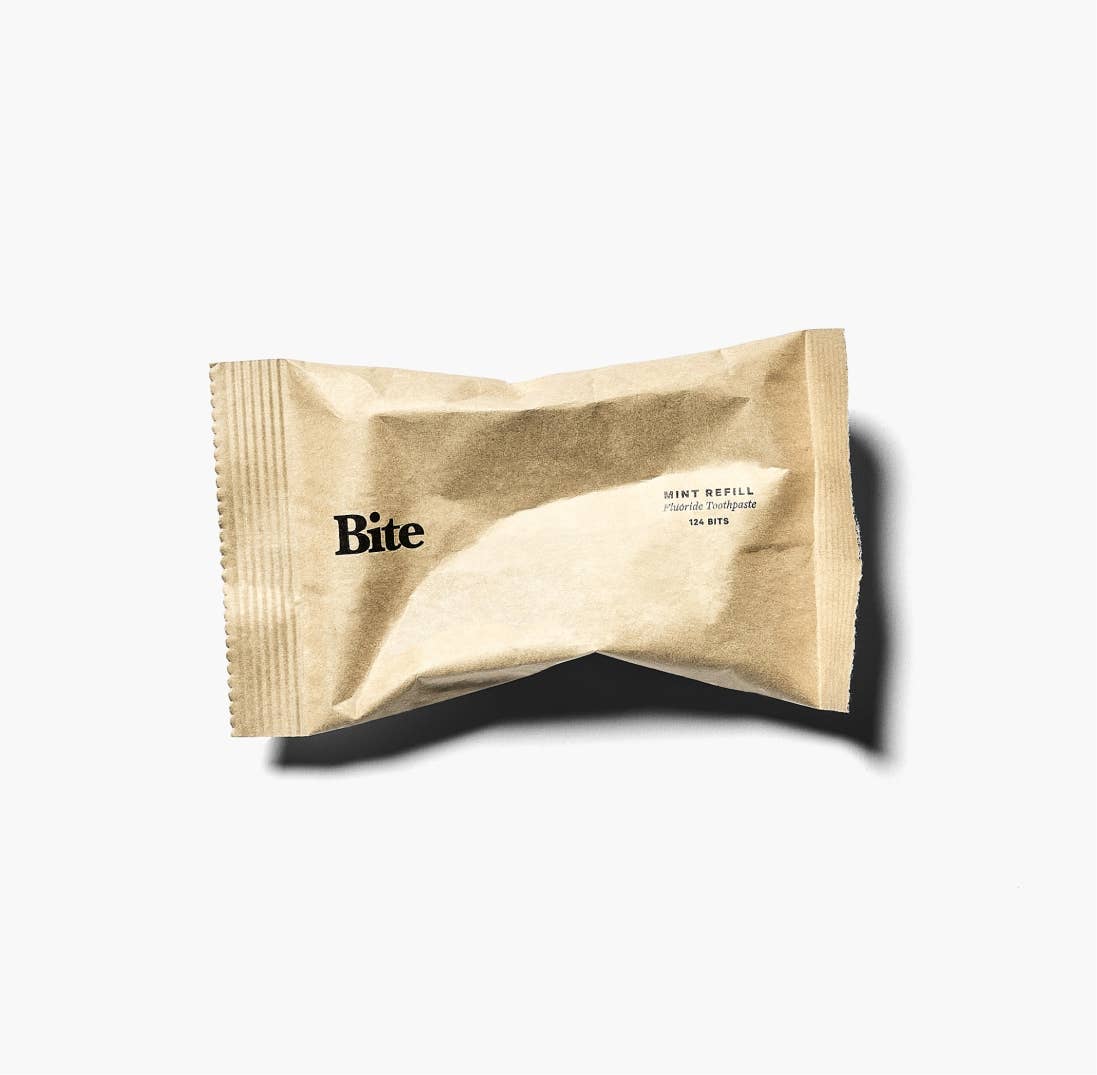 Toothpaste Bits with Fluoride | Mint Refill Pouch
