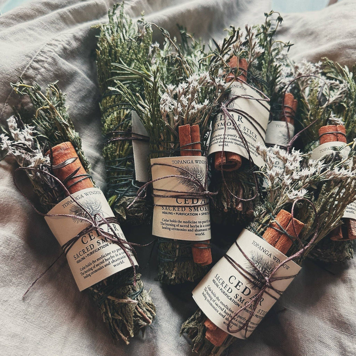 Cedar Smoke Cleansing Stick | Rosemary + Thyme + Cinnamon