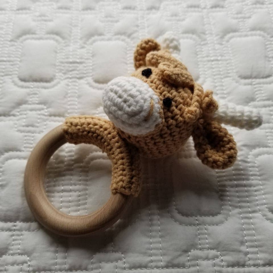 Hand Crochet Rattle | Highland Cow
