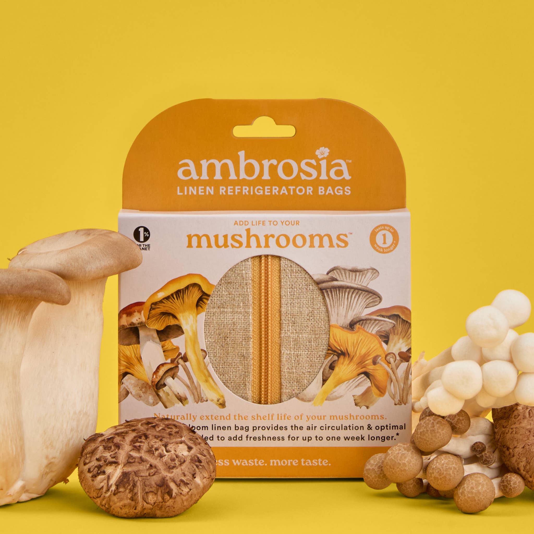 The Mushroom Bag – Reusable Linen Produce Bag