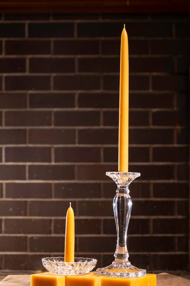 Classic Beeswax Candlesticks | Tapered Hand-dipped Candles
