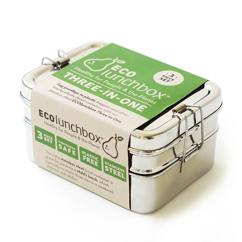 Three-in-One Bento Box – Modular Stainless Steel Lunchbox | ECOlunchbox