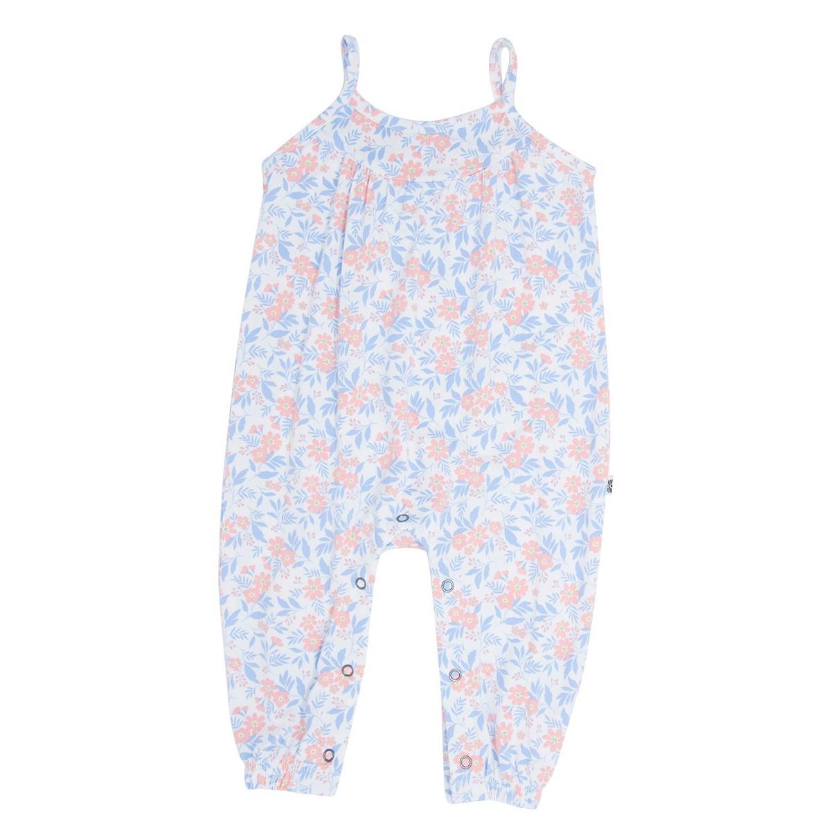 Tank Pant Romper - Vintage Flower Pink