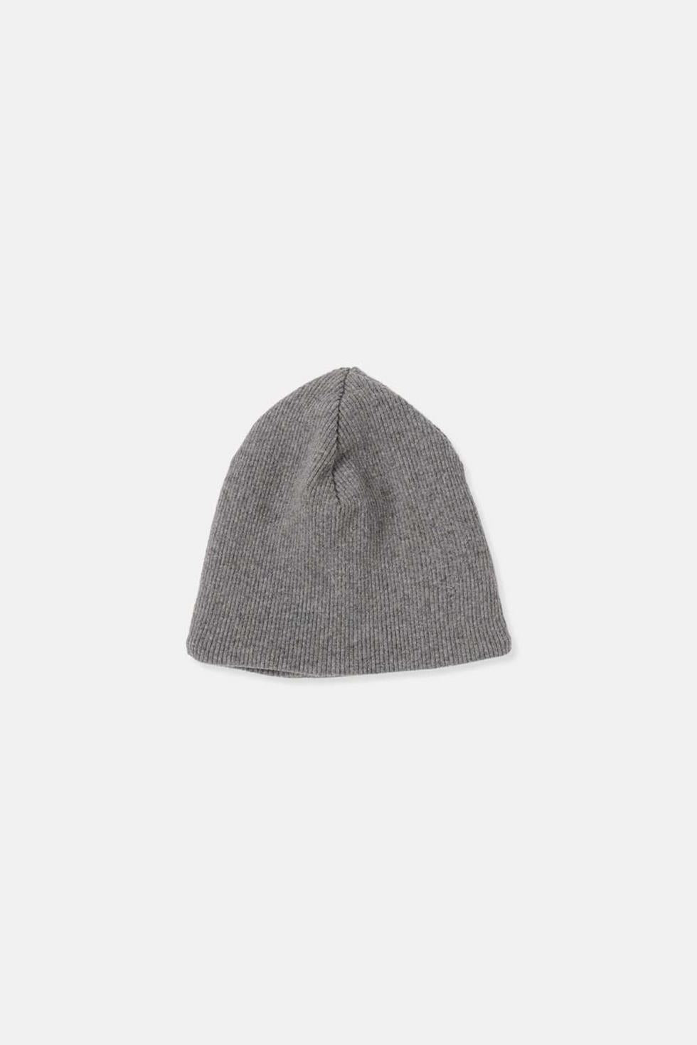 Soft rib newborn beanie - Grey