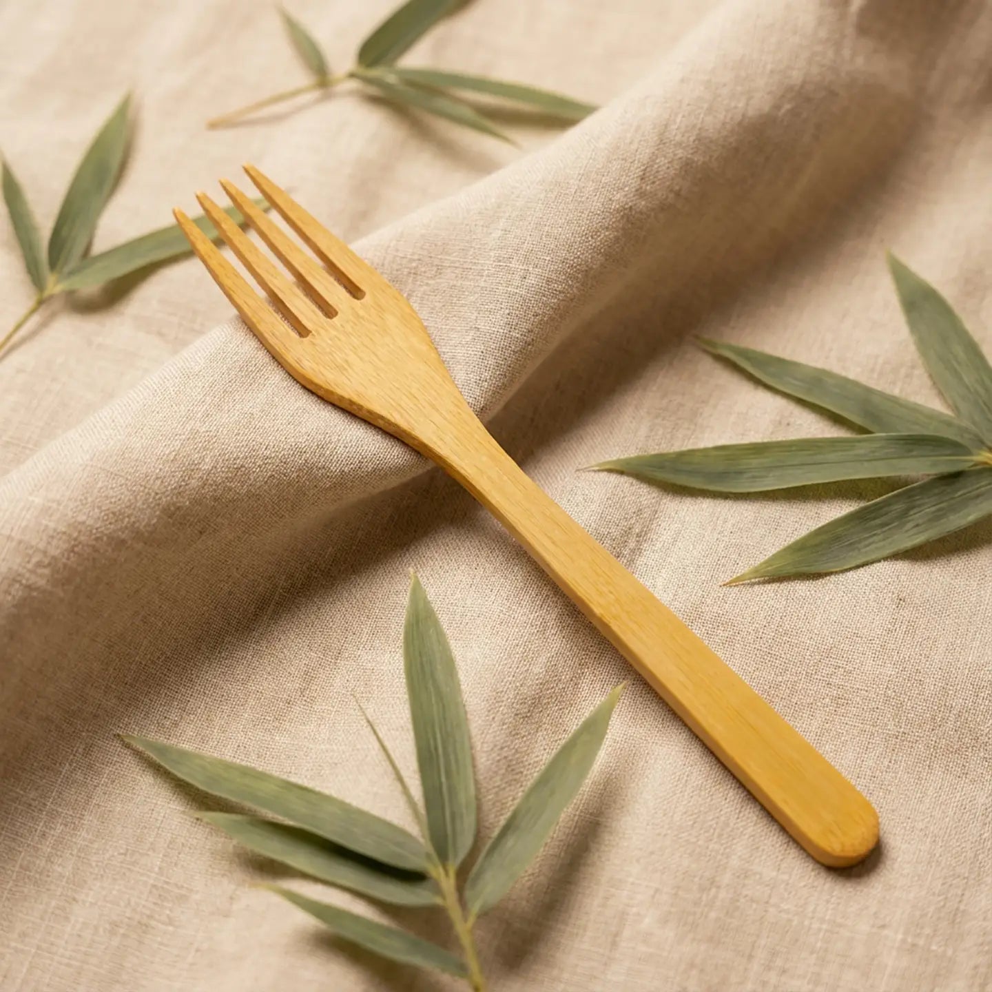 Individual Bamboo Utensil | Spoon, Knife, Fork