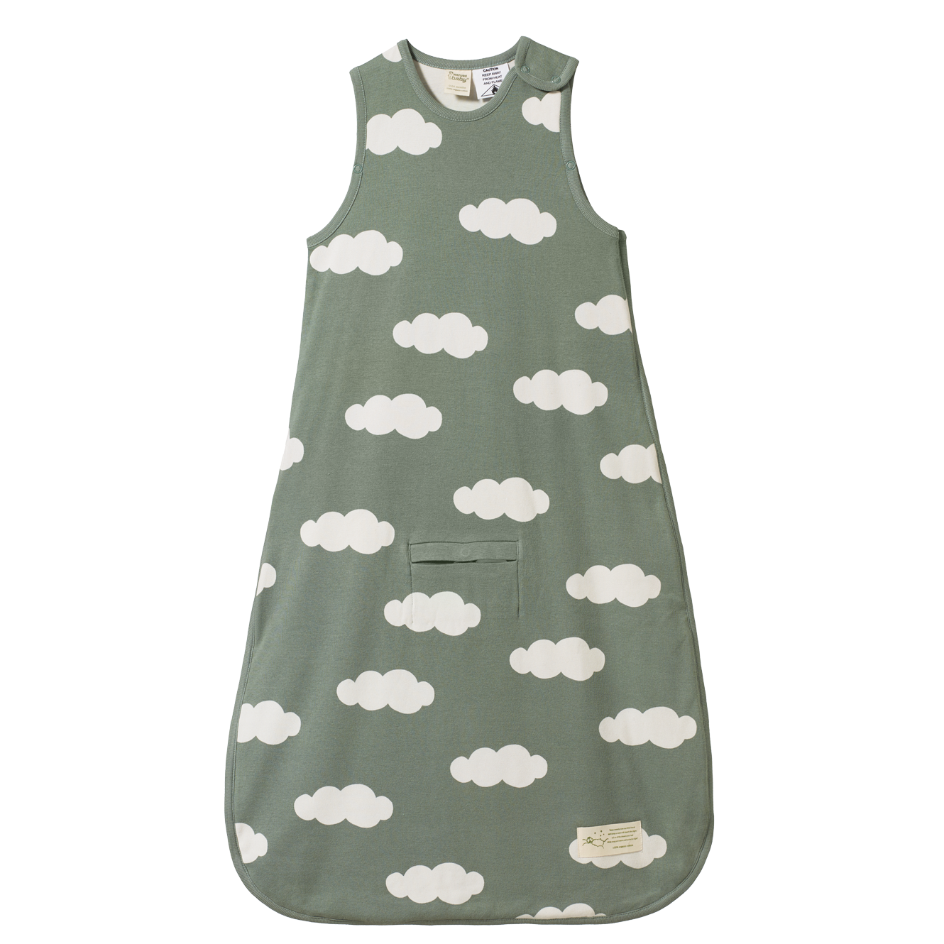 Organic Cotton Sleeping Bag - Lily Pad Cloud Print
