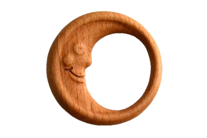Organic Wooden Moon Teether
