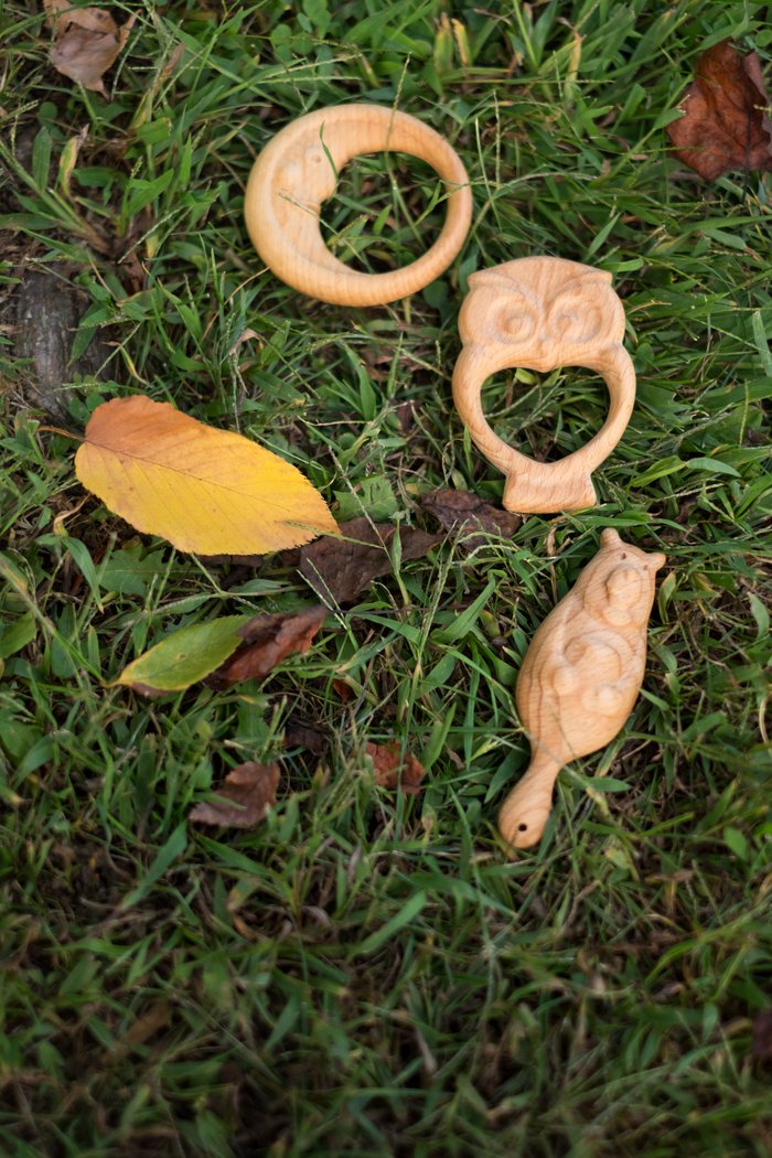 Organic Wooden Moon Teether