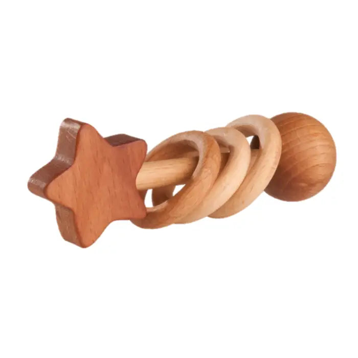 Organic Wooden Rattle +Teether
