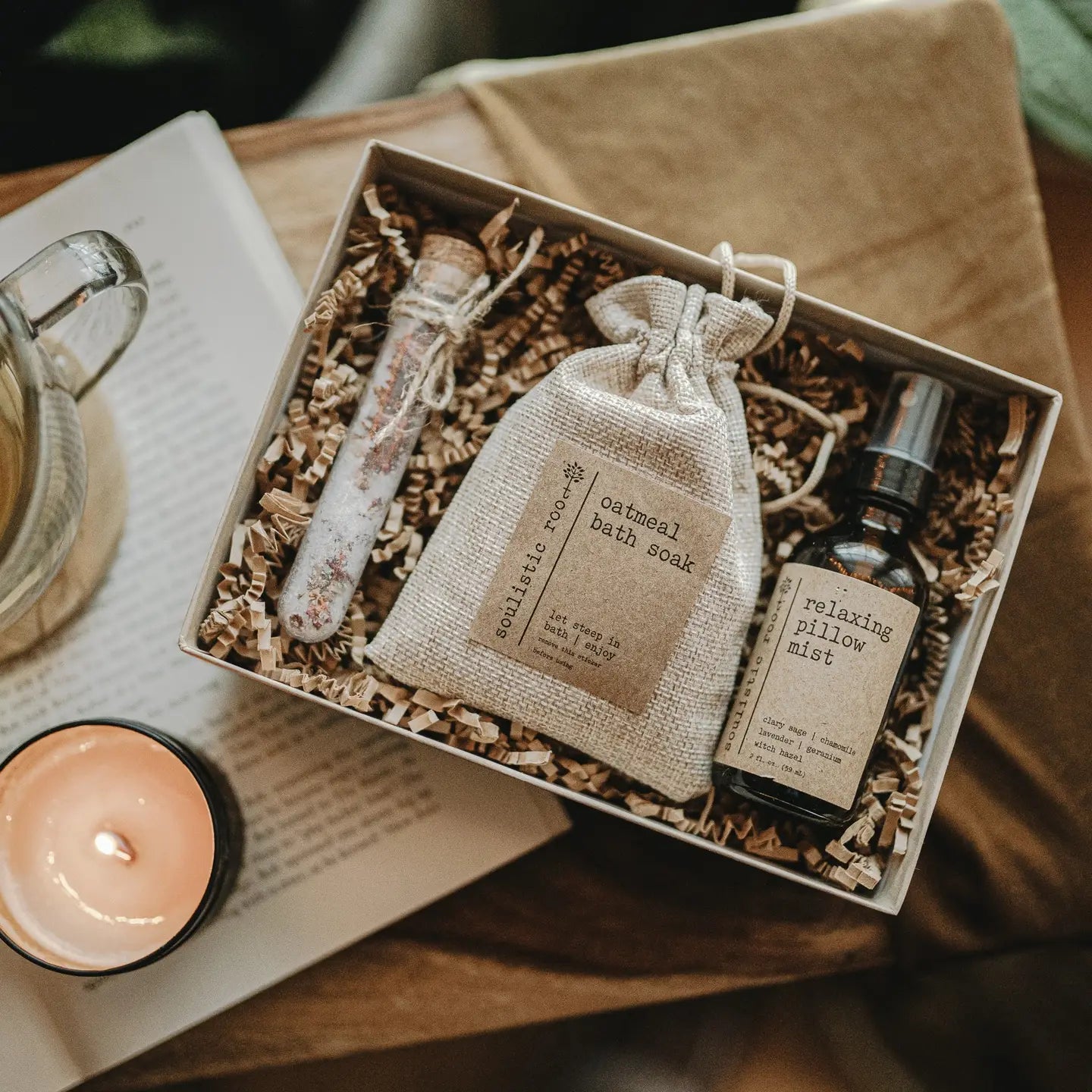 Rose Petal Gift Set | Pillow Spray + Rose Oatmeal + Bath Salts
