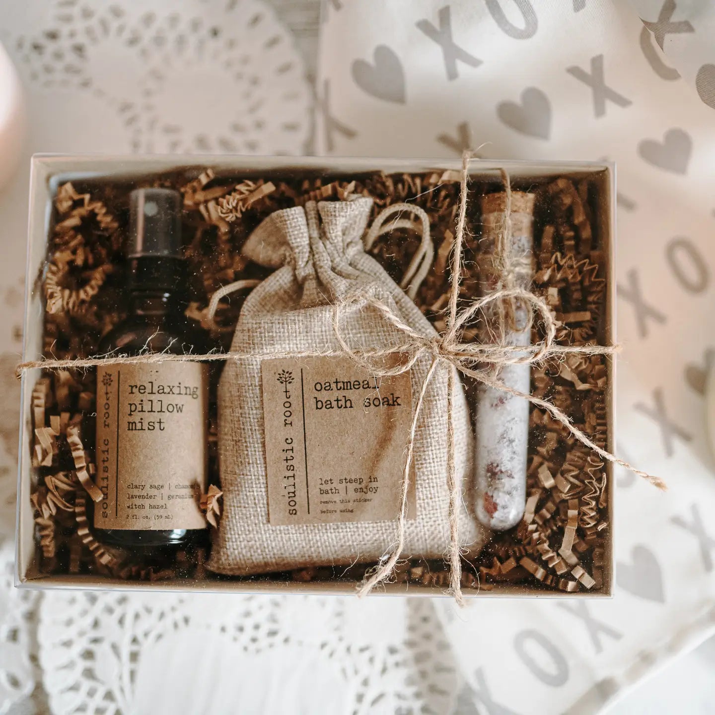Rose Petal Gift Set | Pillow Spray + Rose Oatmeal + Bath Salts