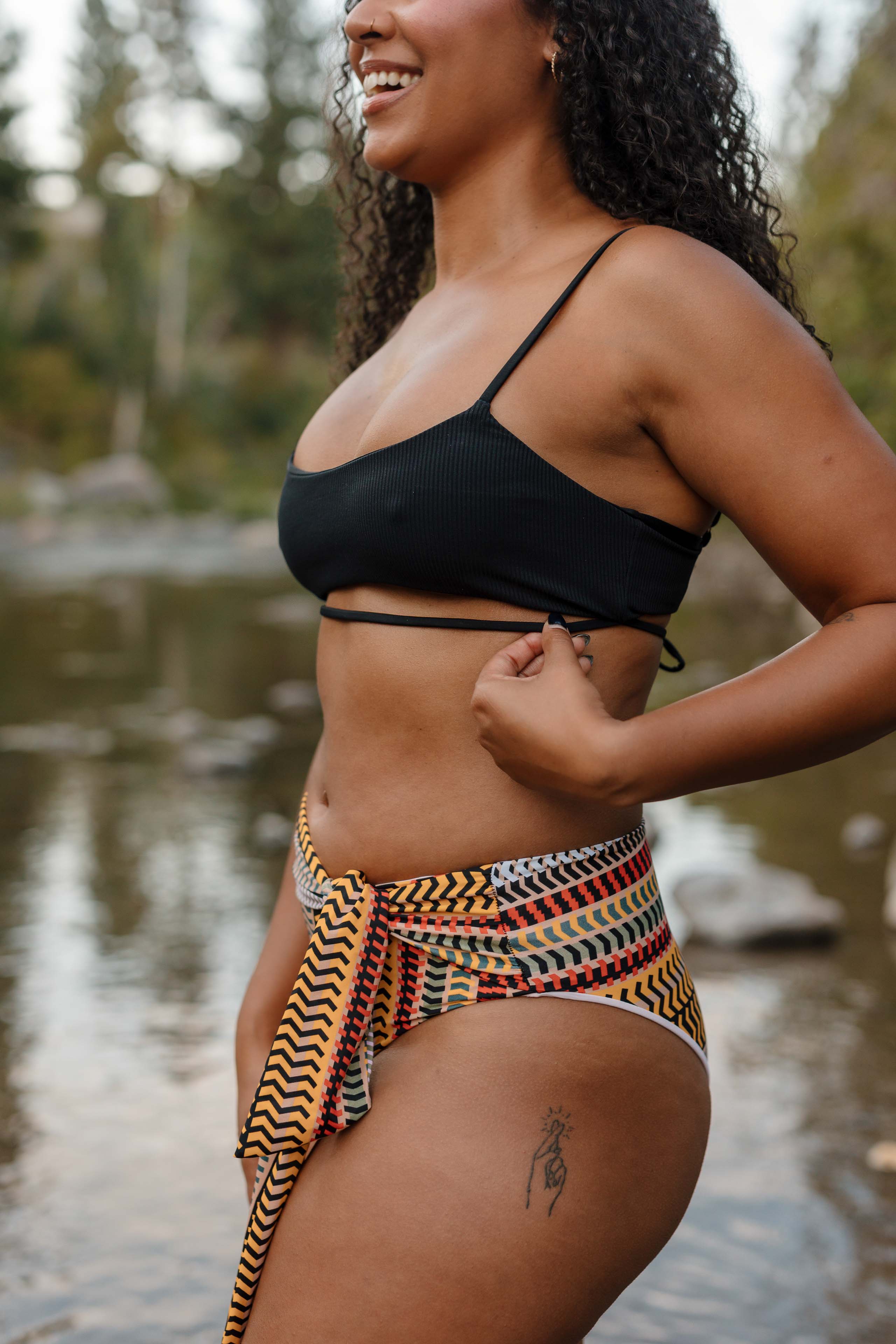 High Tied French Cut Bikini Bottoms