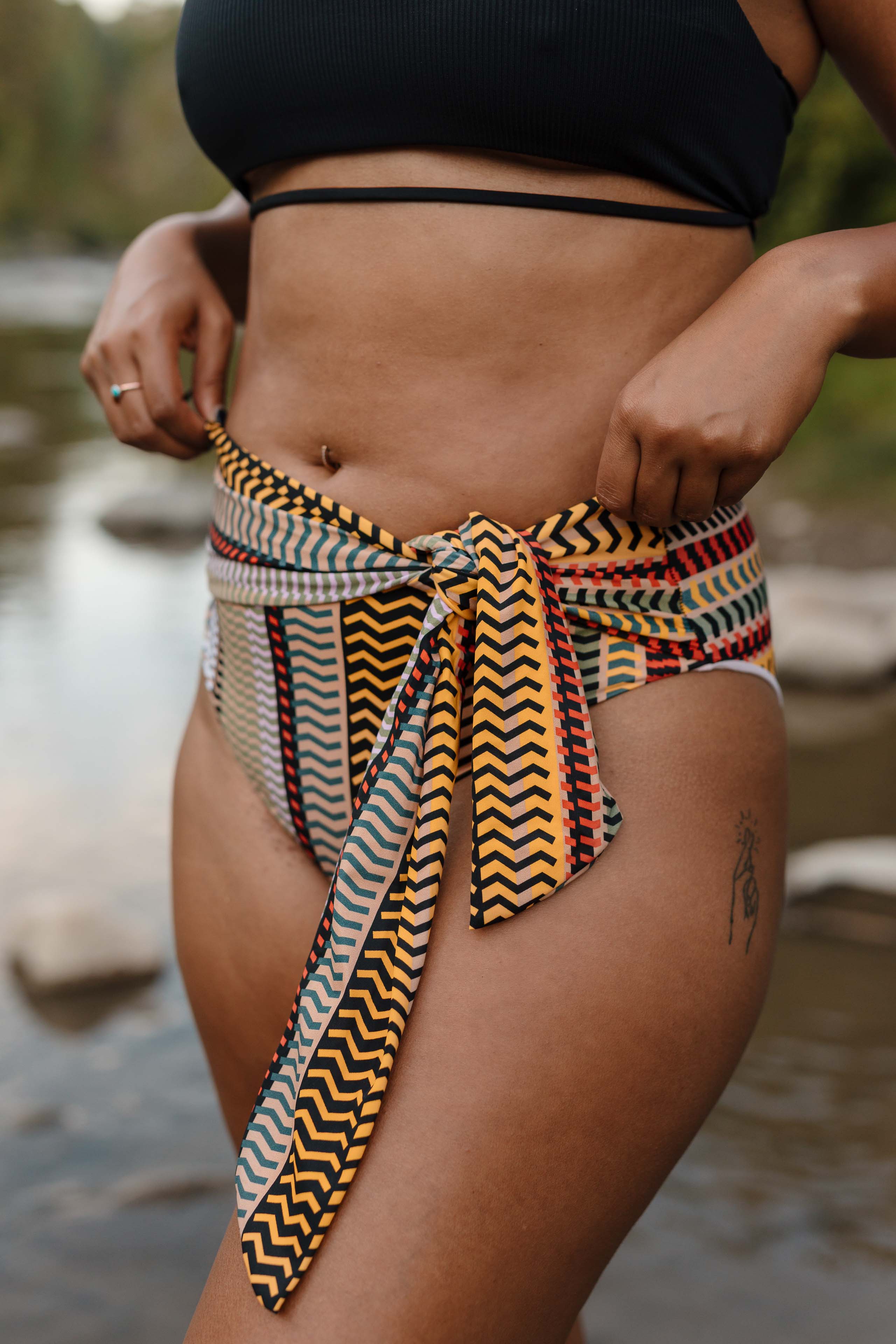High Tied French Cut Bikini Bottoms