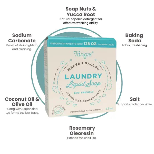 Laundry Concentrate Bar | Plastic-Free Biodegradable Liquid