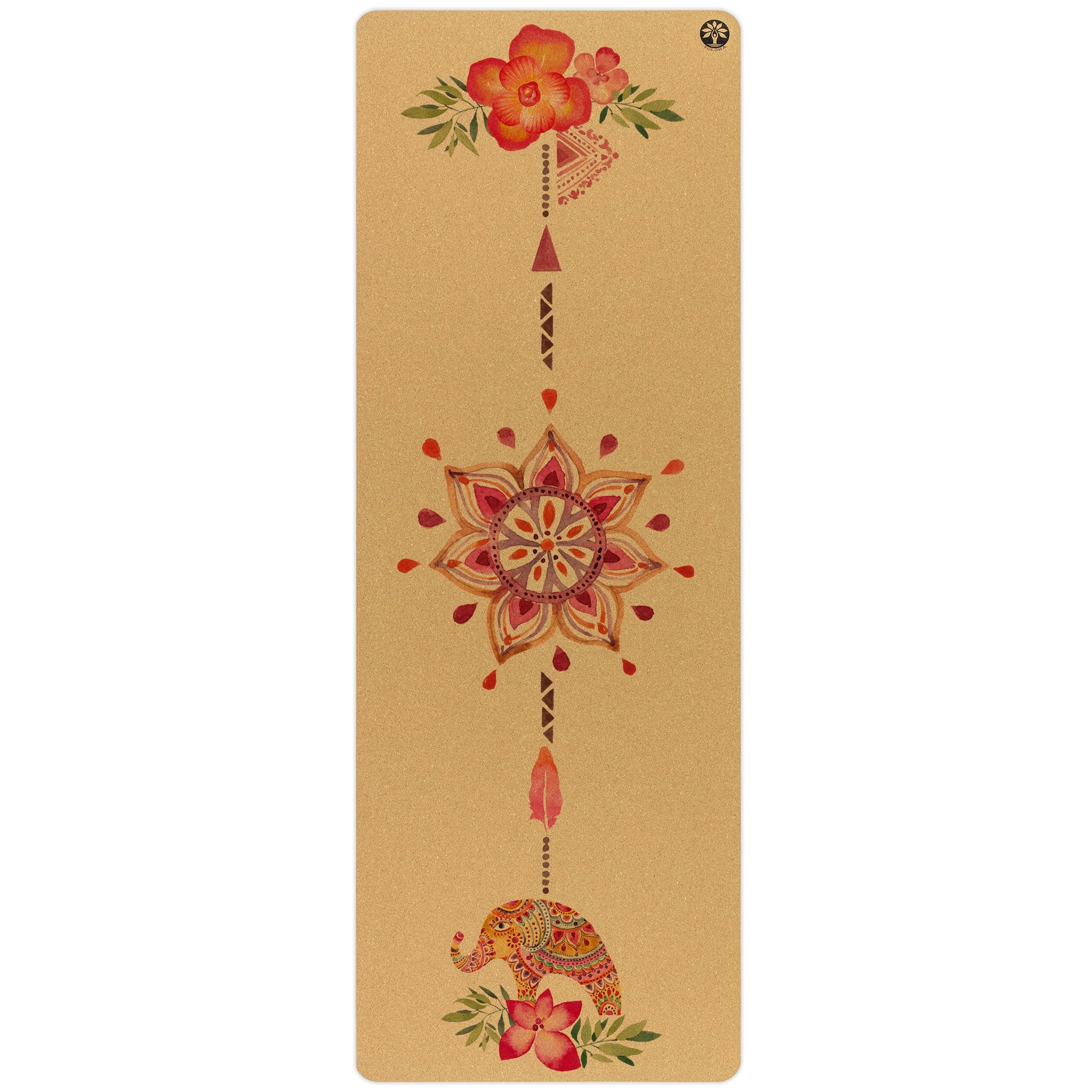 Tropical Vibes Aura Cork Yoga Mat