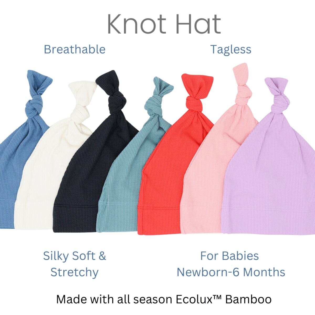 Knot Hat - Whispery White Ribbed