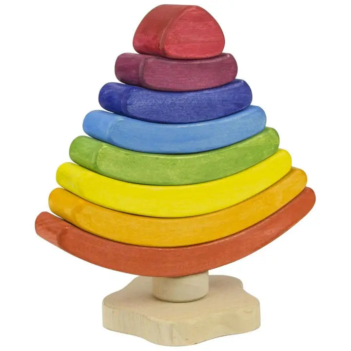 Wooden Rainbow Tree Stacker