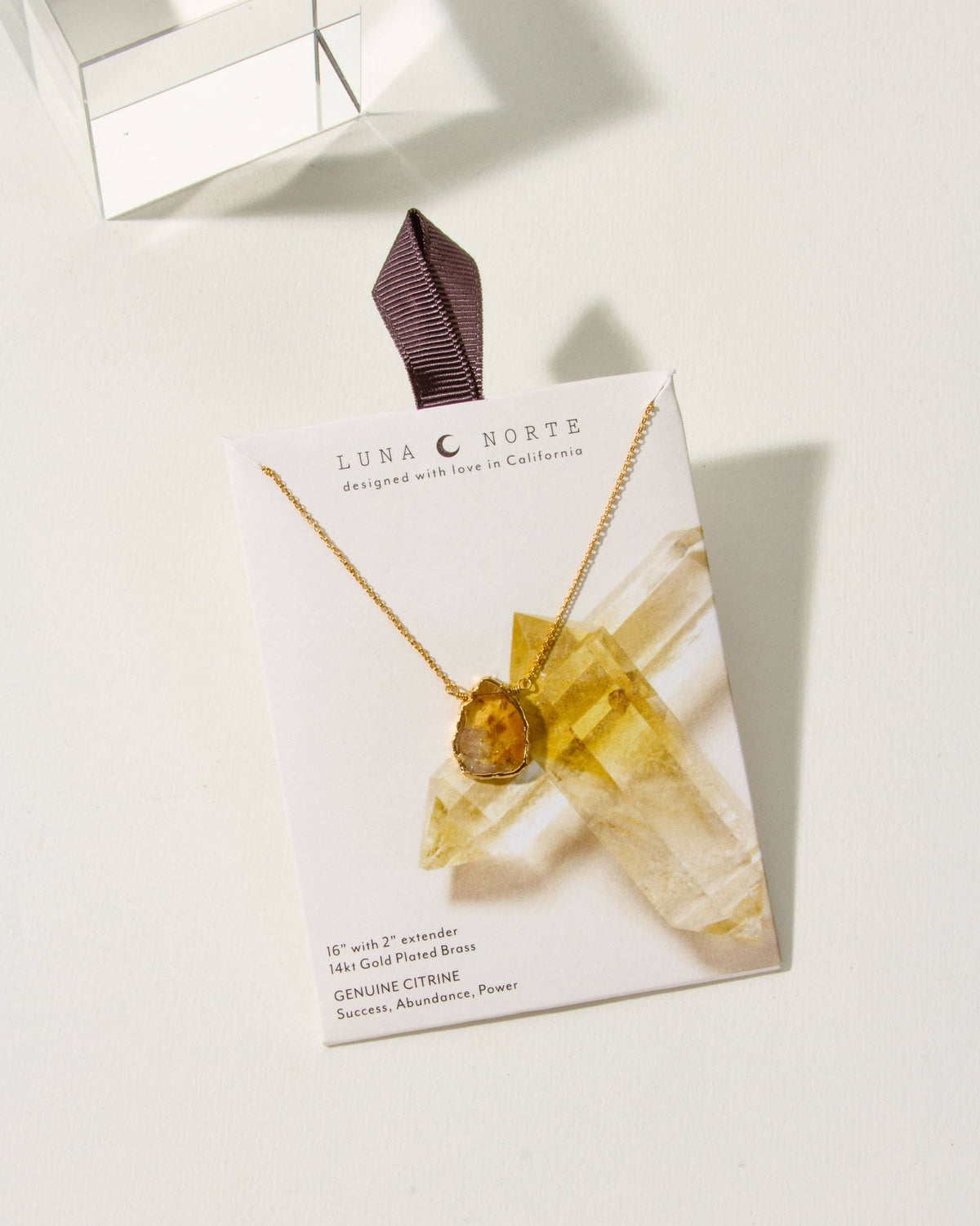 Earth, Wind and Fire Stone Necklace | Gold + Citrine
