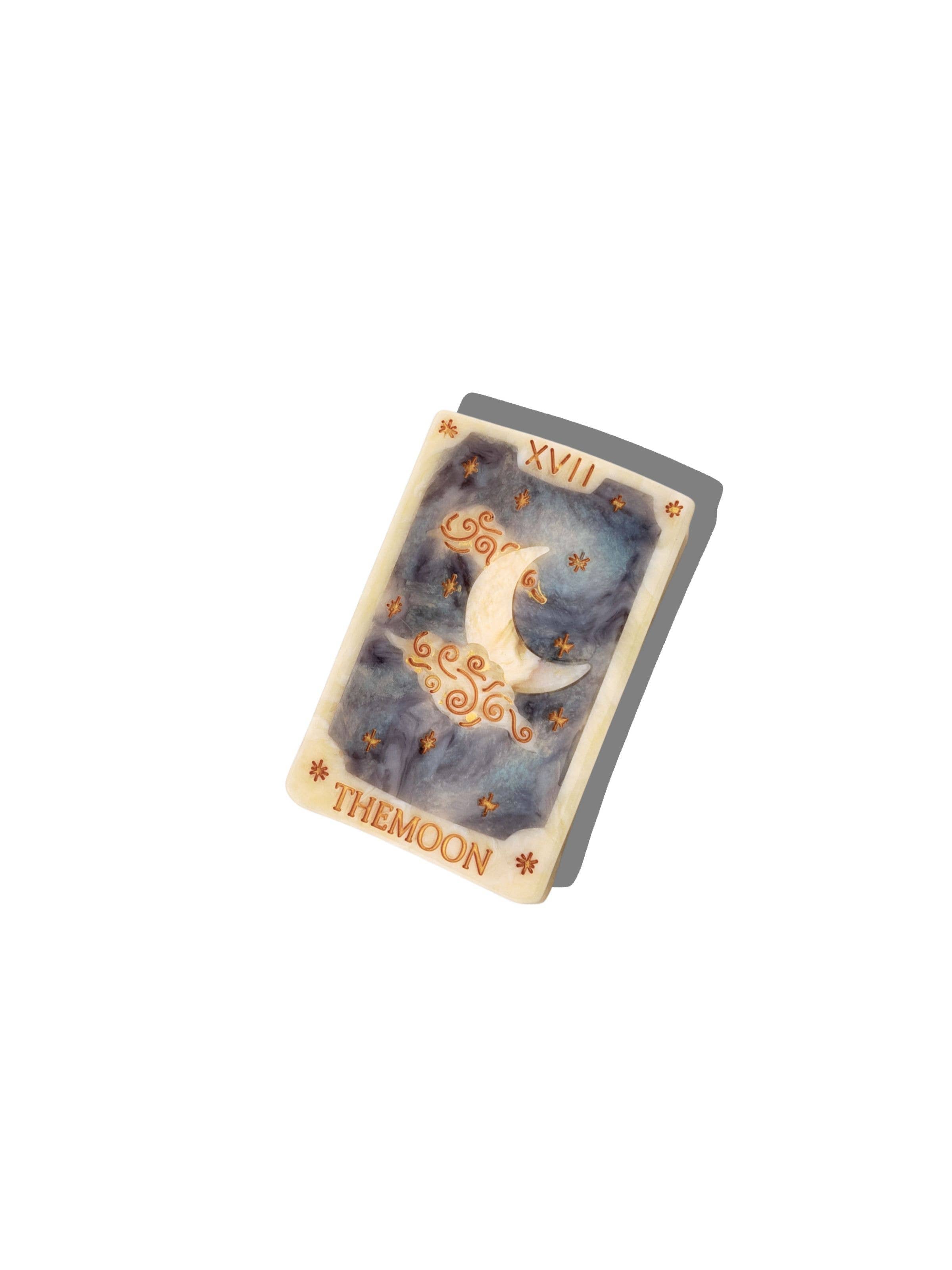 Hand-painted Moon Tarot Card Claw Hair Clip | Eco-Friendly