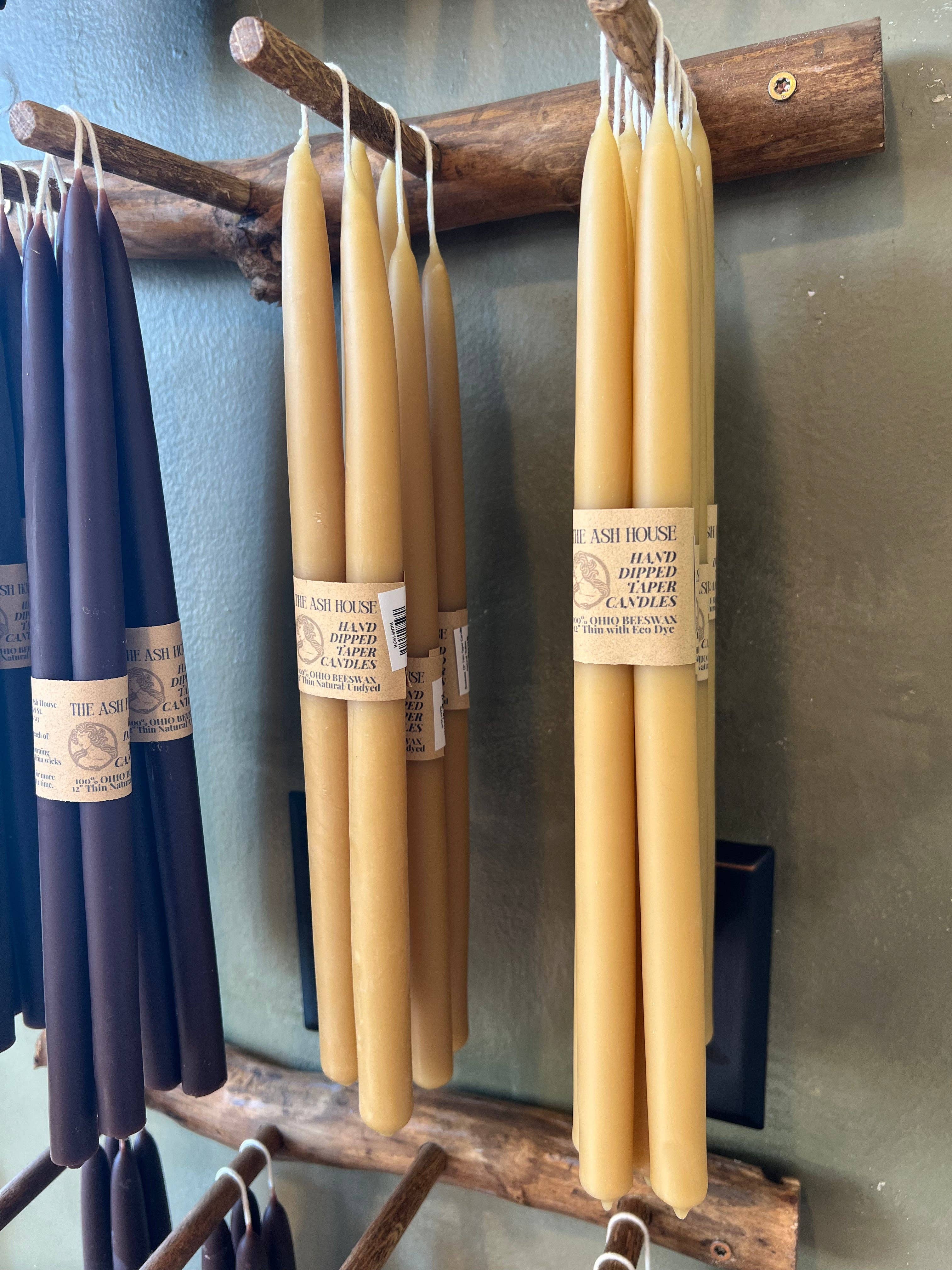Beeswax 12" Taper Candles