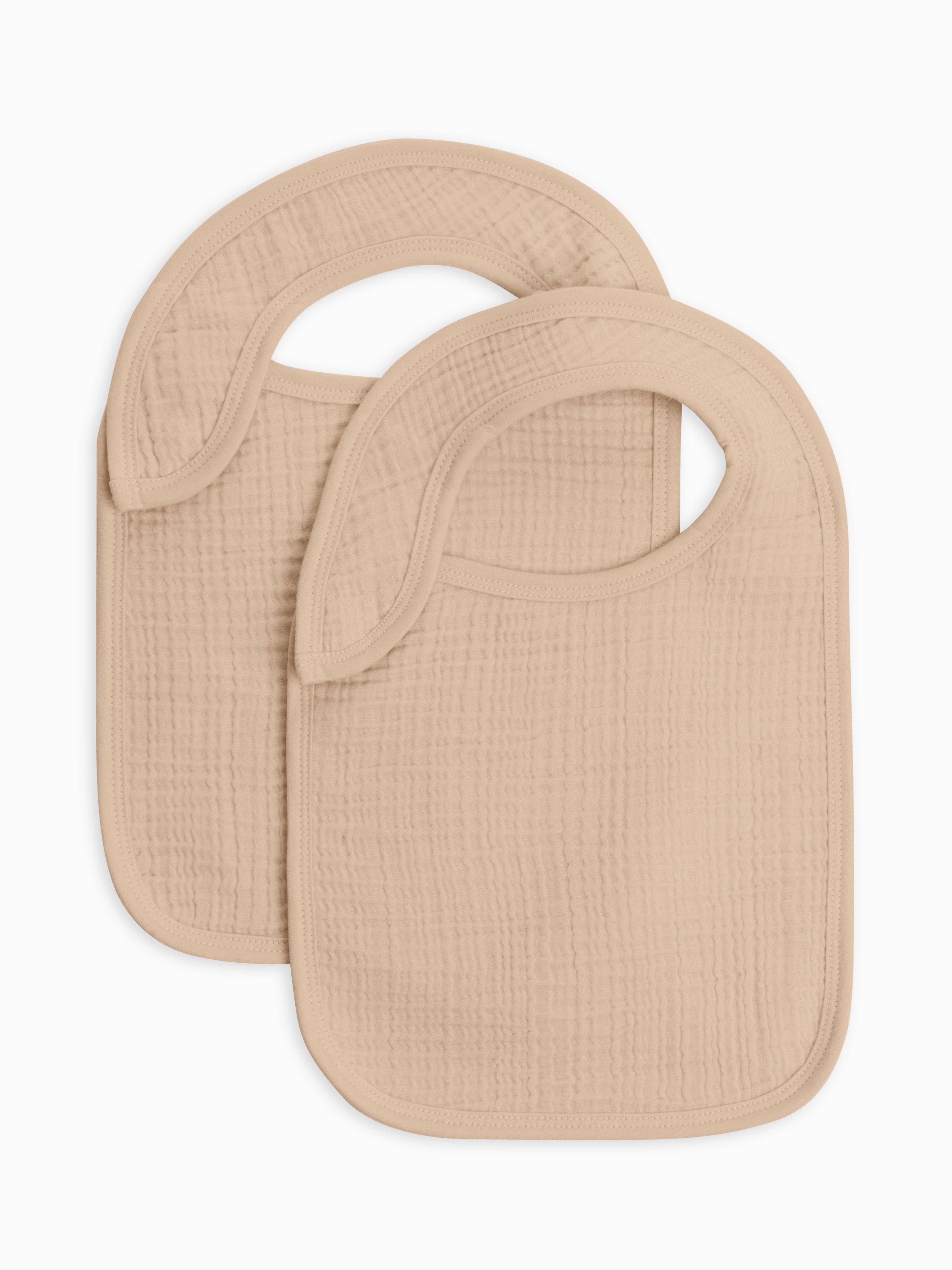 2-Pack Organic Cotton Muslin Bibs | Colored Organics
