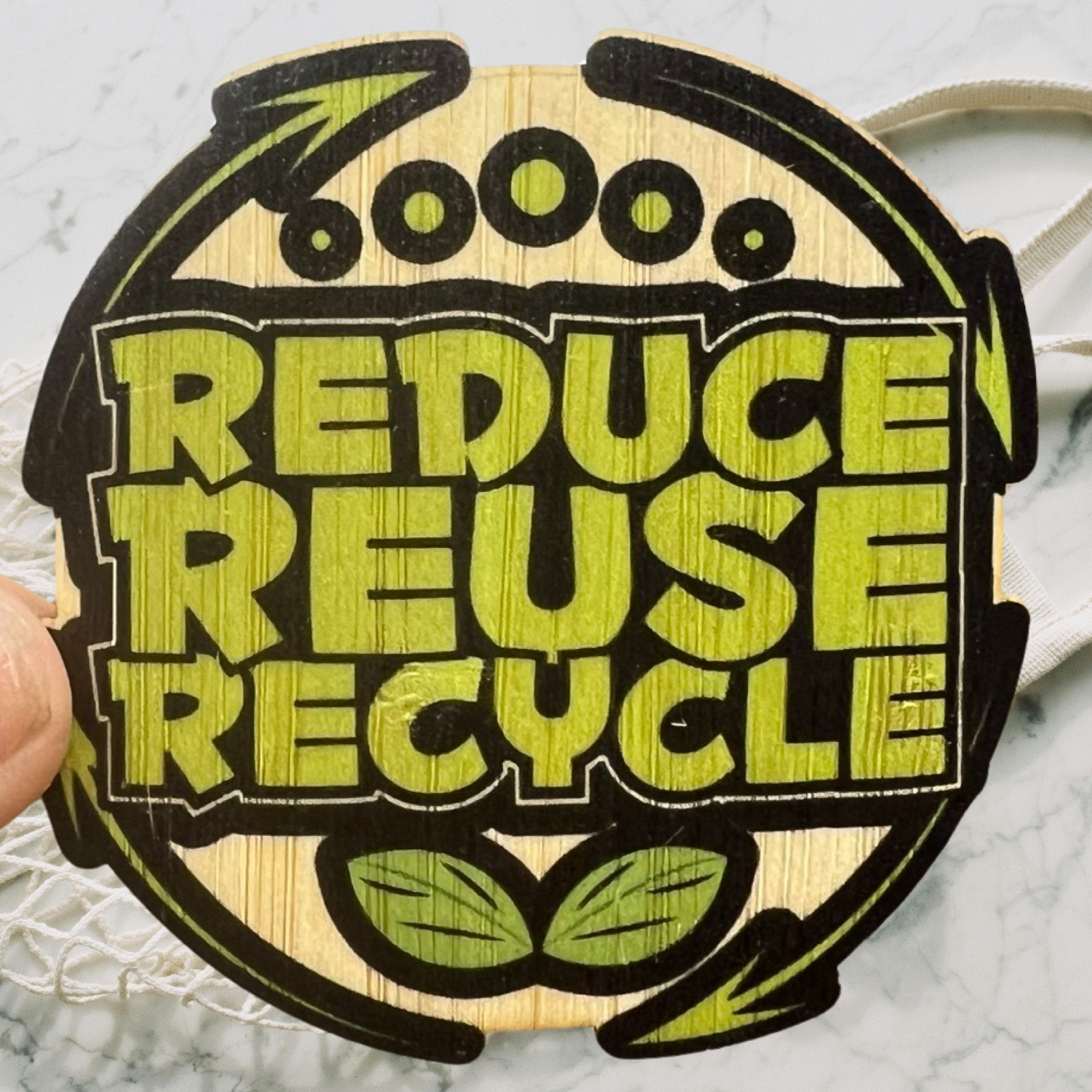 Reduce Reuse Recycle - Bamboo Sticker