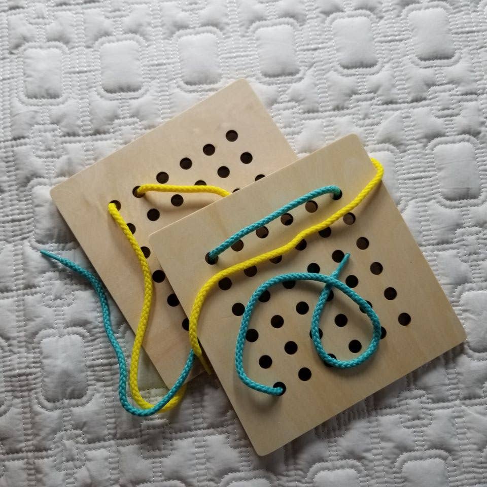 Wooden Weaving Roping Board | Montessori Lacing Toy