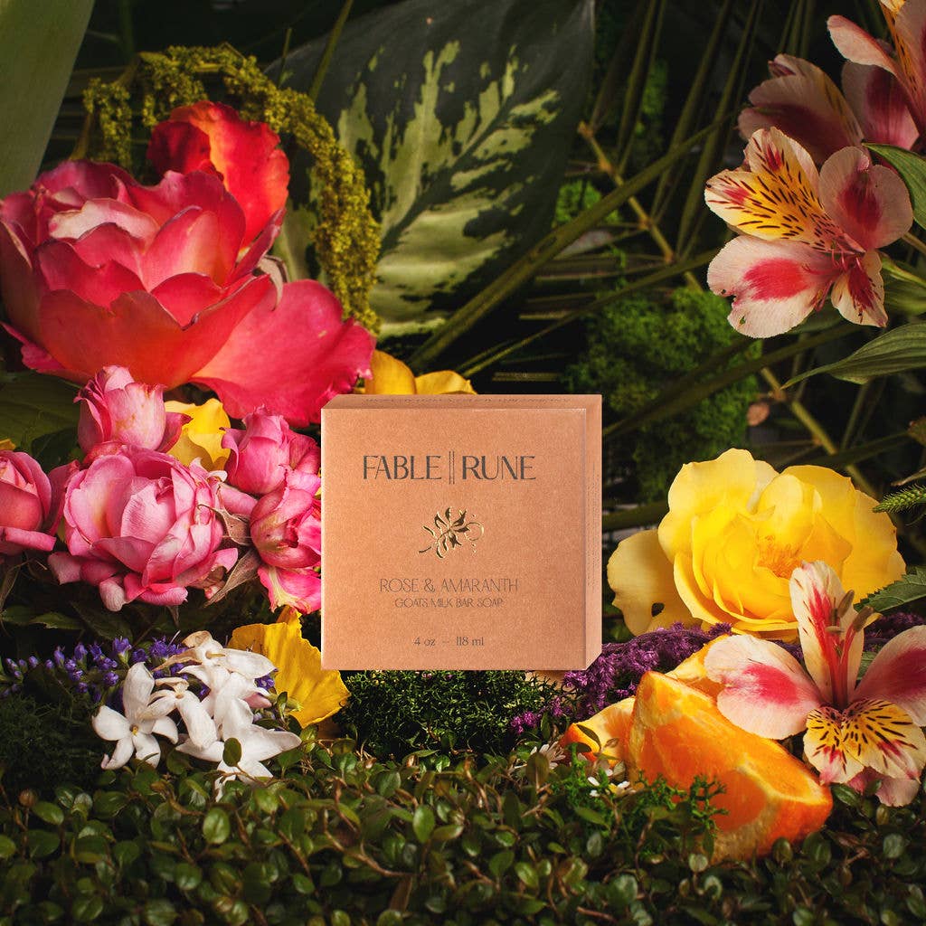 Bar Soap – Rose & Amaranth Goat’s Milk Soap | Natural, Moisturizing & Gentle for Sensitive Skin
