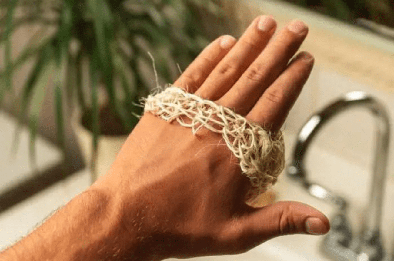 Bamboo Switch Natural Organic Sisal Shower Sponge